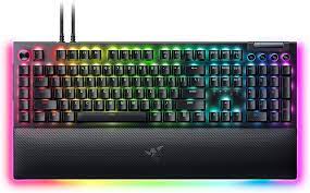 Photo 1 of Razer BlackWidow V4 Pro Wired Mechanical Gaming Keyboard: Green Mechanical Switches Tactile & Clicky - Doubleshot ABS Keycaps - Command Dial - Programmable Macros - Chroma RGB - Magnetic Wrist Rest Green Switches - Tactile & Clicky