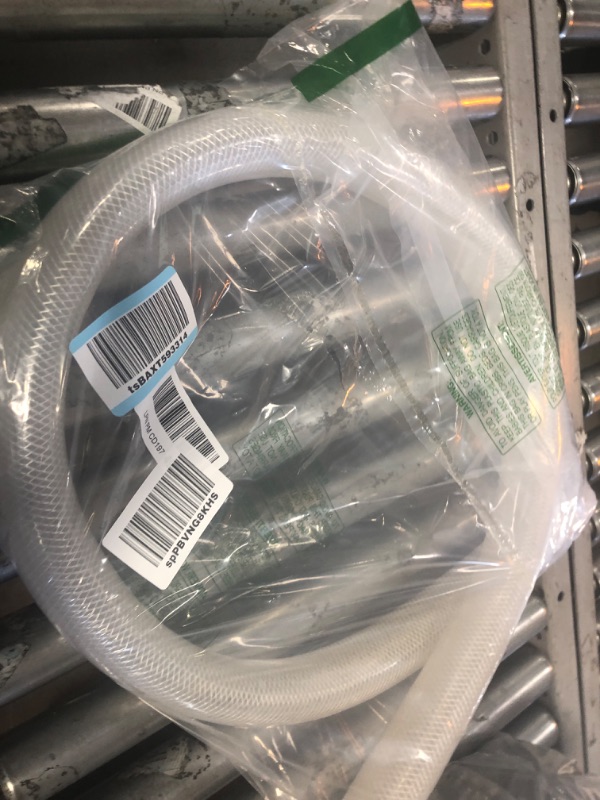 Photo 2 of 1-1/2" ID x 5 Ft High Pressure Braided Clear PVC Vinyl Tubing Flexible Vinyl Tube, Heavy Duty Reinforced Vinyl Hose Tubing, BPA Free and Non Toxic 1-1/2" I.D. 5 Feet