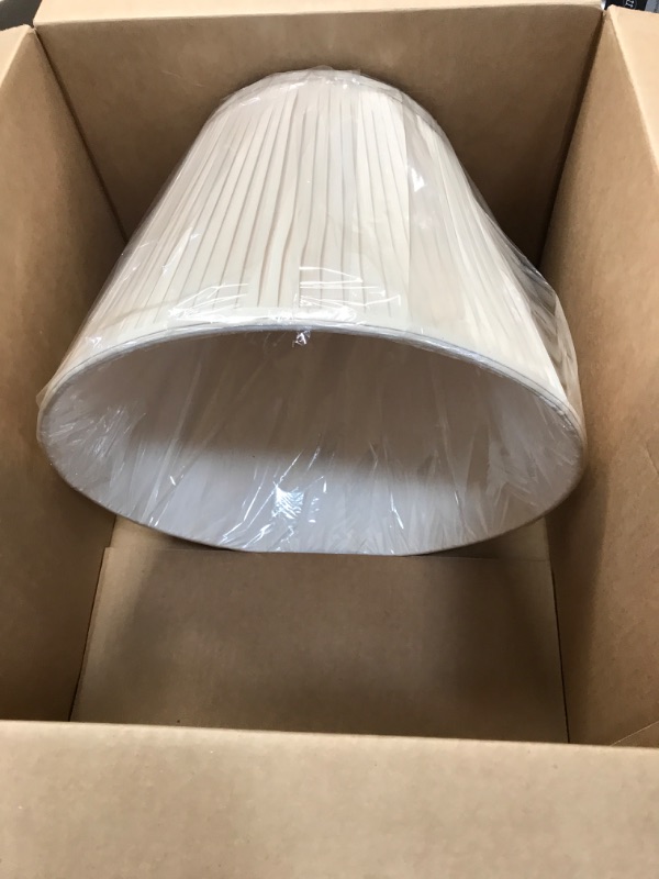 Photo 2 of ***USED - CREASED - SEE PICTURES***
Royal Designs Deep Empire Side Pleated Basic Lamp Shade, Beige, 10 x 16 x 12.5 (BS-729-16BG)
