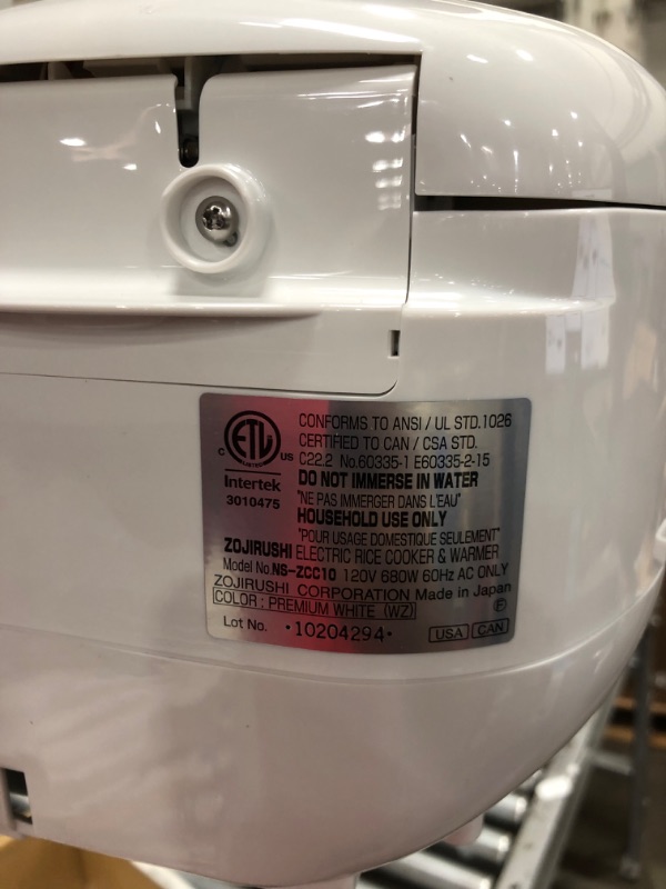 Photo 3 of Zojirushi, Made in Japan Neuro Fuzzy Rice Cooker, 5.5-Cup, Premium White