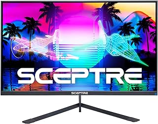 Photo 1 of Sceptre 27-inch FHD 1080p IPS LED Gaming Monitor 1ms HDMI x3 DisplayPort up to 144Hz AMD FreeSync Premium Build-in Speakers, Edgeless Machine Black (E275B-FPN168)
