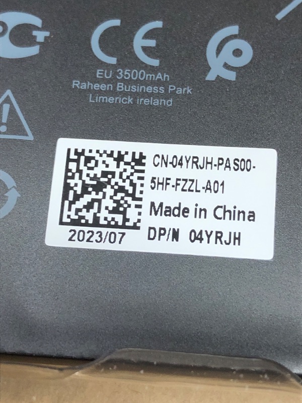 Photo 3 of DELL YRDD6 Laptop Battery for replaceable Dell Inspiron 7586 5482 5485 5491 3310 2-in-1 3493 3582 3593 3793 5493 5593 5480 5590 5591 5594 5598 15 3583 3584 Vostro 3491 5481 5581 5490 5590 VM732