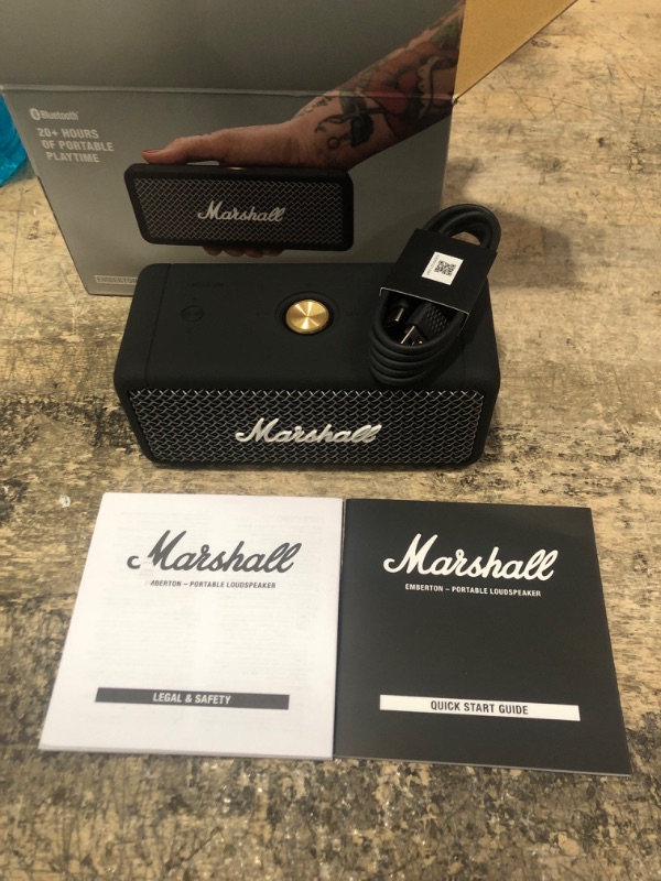 Photo 2 of Marshall Emberton Bluetooth Portable Speaker - Black