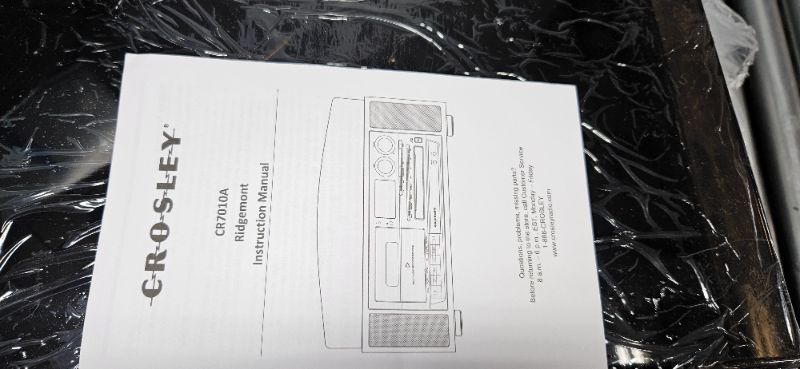 Photo 5 of Crosley CR7010A-BK Ridgemont 3-Speed Turntable with Bluetooth, AM/FM Radio, CD Player, Cassette Deck, and Aux-in