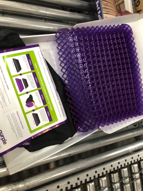 Photo 2 of Purple Royal Seat Cushion - Seat Cushion for The Car Or Office Chair - Temperature Neutral Grid