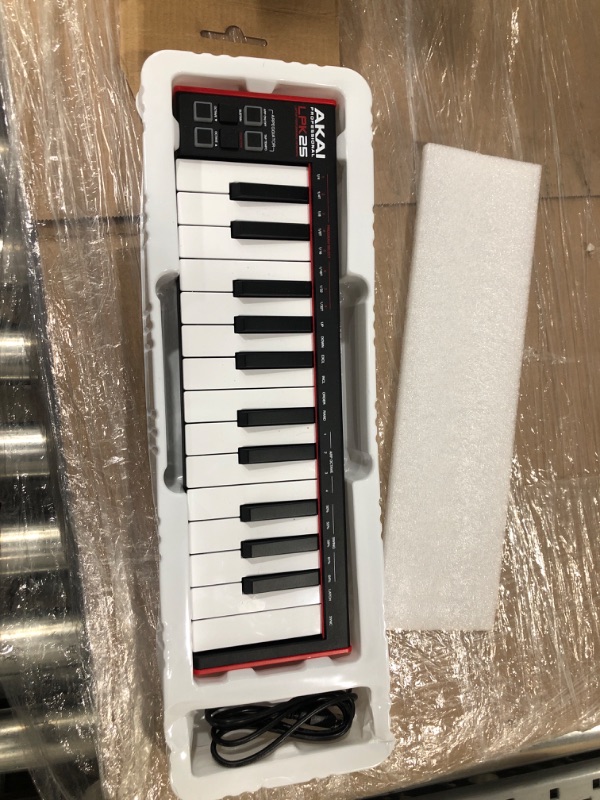 Photo 2 of AKAI Professional LPK25 - USB MIDI Keyboard Controller with 25 Responsive Synth Keys for Mac and PC, Arpeggiator and Music Production Software New Model