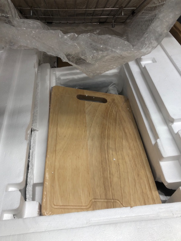 Photo 1 of 30-inch Farmhouse Kitchen Sink Stainless Steel, BoomHoze 30x20 Handmade Workstation Sink 16 Gauge 304 Stainless Steel Single Bowl Farm Sink Apron Sink Deep Kitchen Sink Farmers Sink with accessories 30"x20"x10" (R10) Stainless Steel