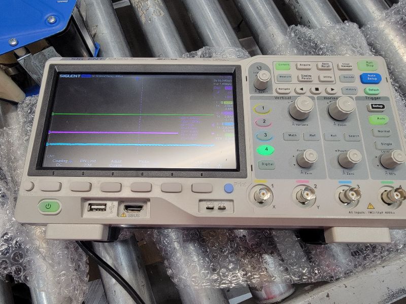 Photo 11 of 
"Missing Power Plug" Siglent Technologies SDS1204X-E 200MHz Super Phosphor Digital Oscilloscopes 4 Channels 1 GSa/s 14 MB Grey