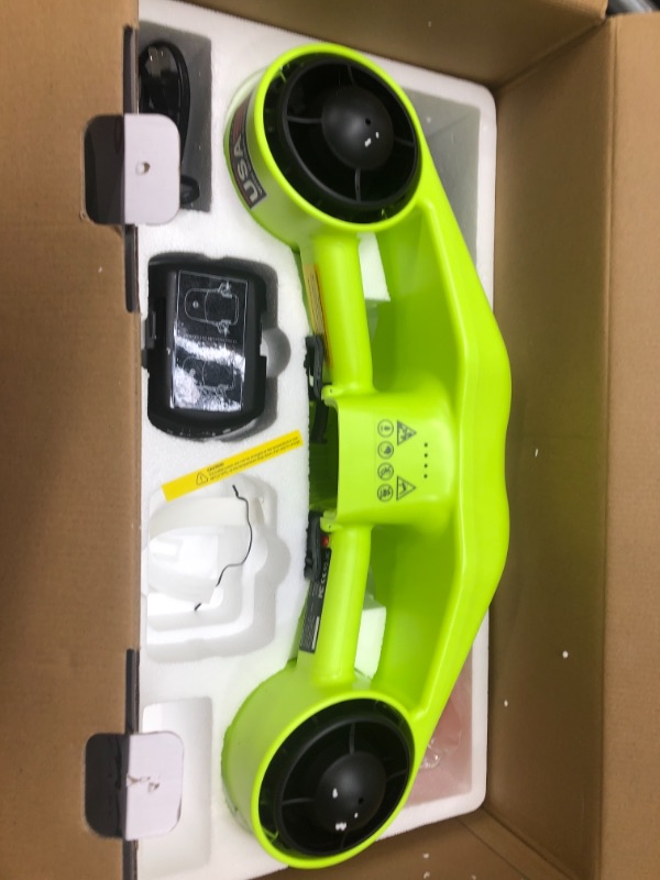 Photo 2 of **SEE NOTES**
Asiwo Underwater Scooter, Sea Scooter Dual Motors with Action Camera Mount for Kids/Adults, Water Scooter 40M Waterproof for Scuba Diving Snorkeling Pool Sea Adventures Green