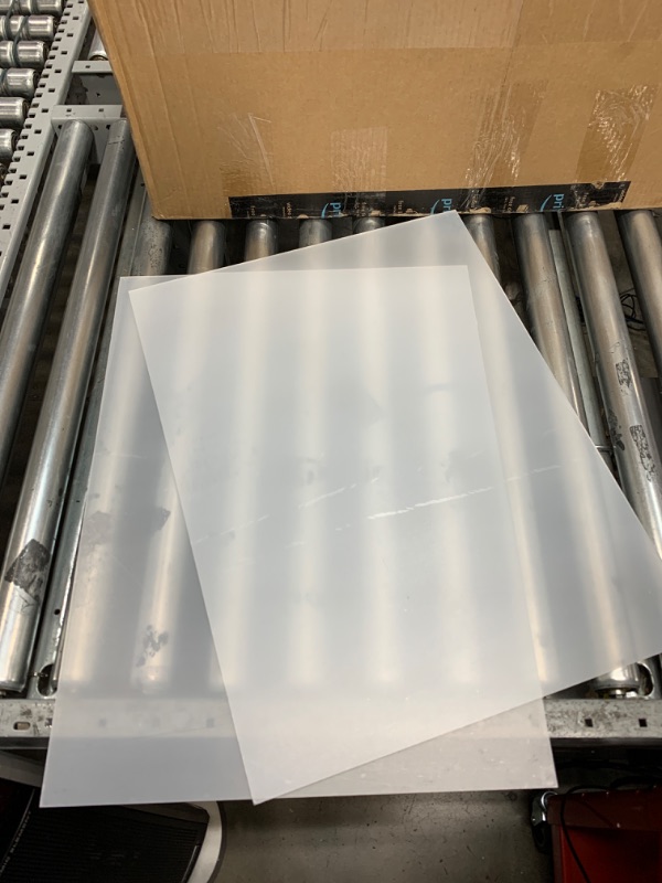 Photo 2 of (2 Pack) 1/4" Thick Clear Acrylic Sheets - 18 x 24" Pre-Cut Plexiglass Sheets for Craft Projects, Signs, Sneeze Guard, and More - Cut with Laser, Power Saw, or Hand Tools – No Knives 18x24", 1/4" Thick 2