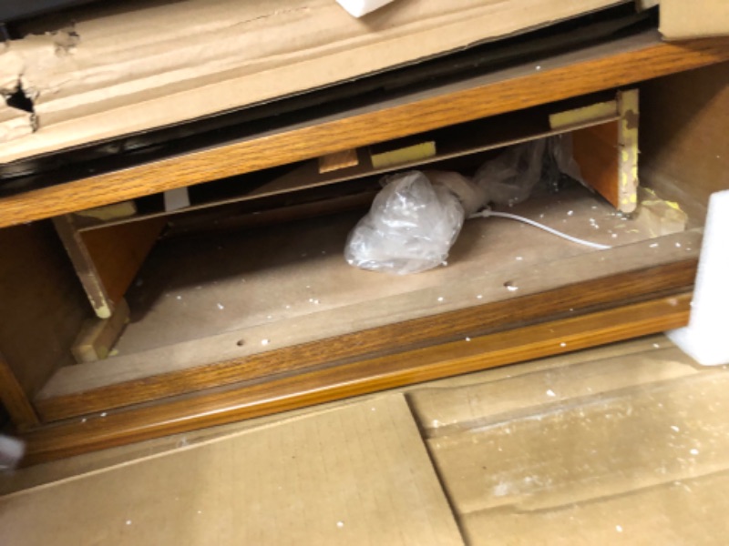 Photo 1 of Home Styles Modern Craftsman Distressed Oak End Table, Brown & Distressed Oak Media Console End table + Console