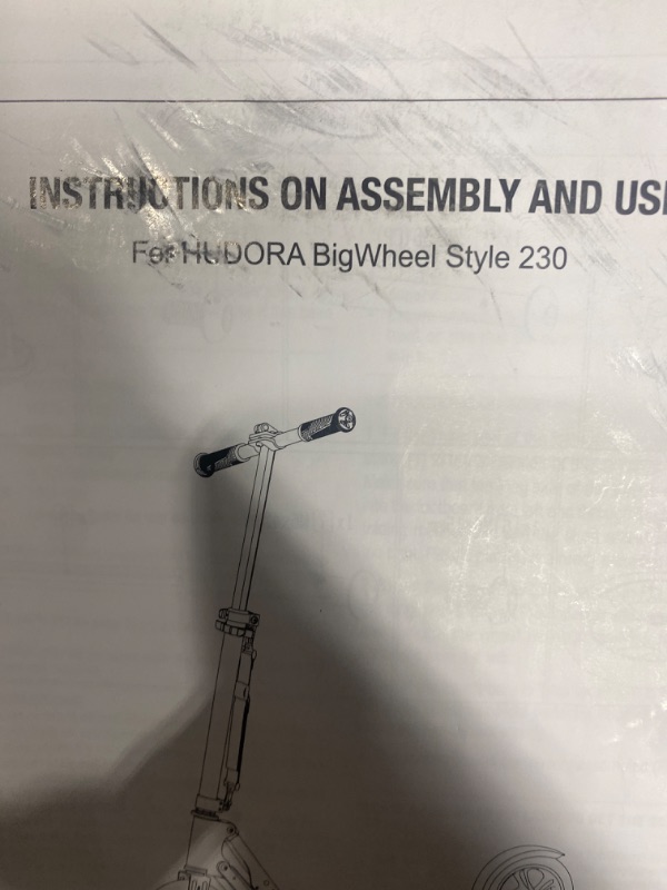 Photo 1 of **NONREFUNDABLE**FOR PARTS OR REPAIR**SEE NOTES**
Hudora 230 Adult Scooters Foldable Adjustable Kick Scooter Aluminum Outdoor use
