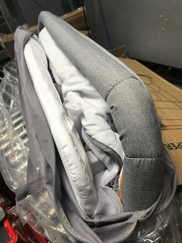 Photo 1 of 3 in 1 Baby Bassinet, Bedside Sleeper, & Playpen, Easy Folding Portable Crib (Grey)- KoolaBaby