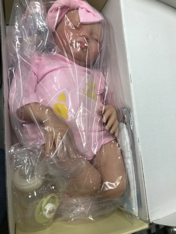 Photo 2 of BABESIDE Lifelike Reborn Baby Dolls - 20-Inch Sweet Smile Realistic-Newborn Baby Dolls Handmade Baby Feeling Real Life Baby Dolls Girl with Feeding Kit Gift Box for Birthday Christmas Fiona