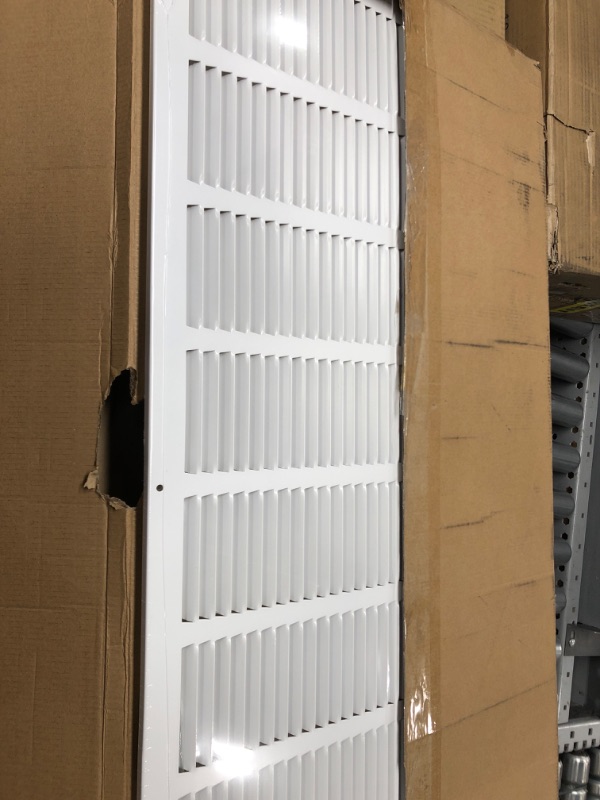 Photo 2 of 32" x 16" Return Air Grille - Sidewall and Ceiling - HVAC Vent Duct Cover Diffuser - [White] [Outer Dimensions: 33.75w X 17.75" h] 32x16 White