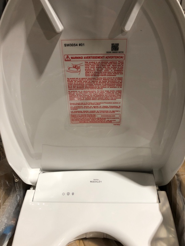 Photo 4 of * used * see all images * 
TOTO SW3074#01 WASHLET C2 Electronic Bidet Toilet Seat with PREMIST and EWATER+ Wand Cleaning,