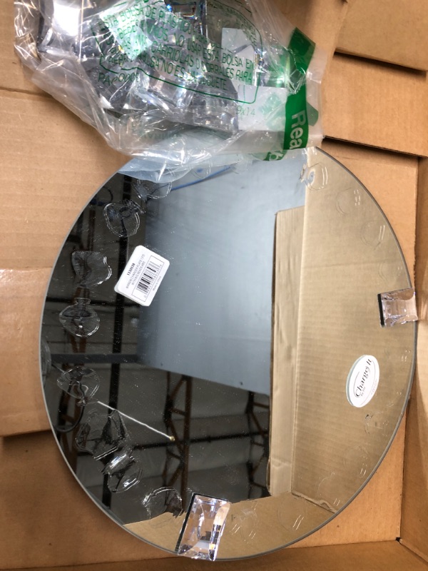 Photo 2 of Charge It by Jay Mirror Glass Charger Plate 13” Decorative Melamine Service Plate for Home, Professional Dining, Perfect for Upscale Events, Dinner Parties, Weddings, Catering, 1 Piece, Big Beads