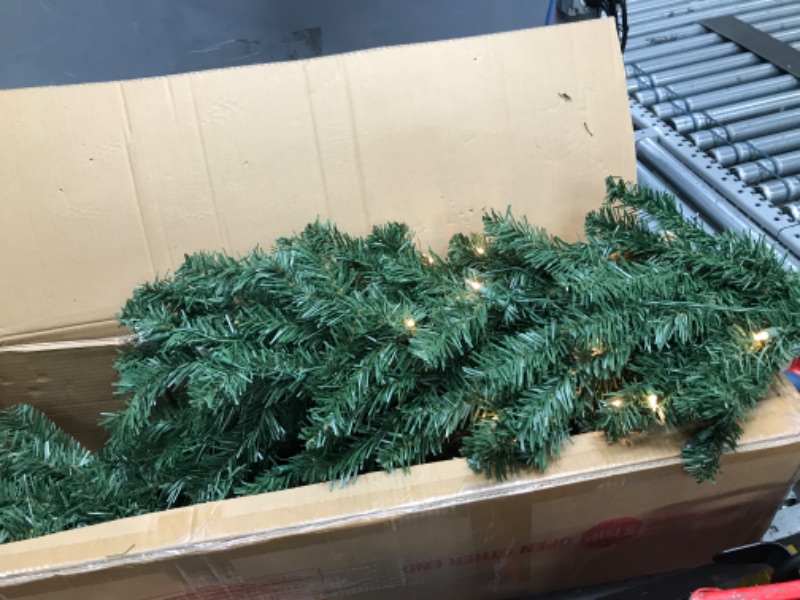 Photo 2 of 7 ft. North Valley Spruce Pencil Slim Artificial Christmas Tree with Clear Lights