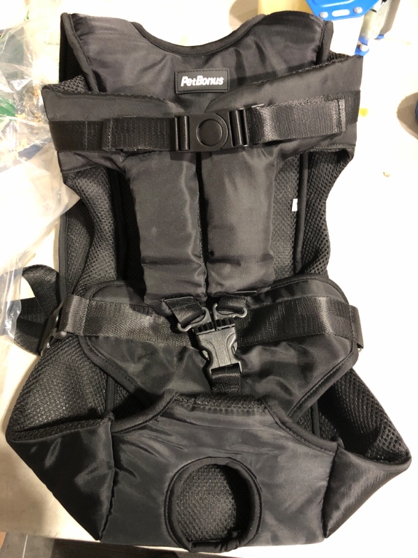 Photo 2 of * used * see all images * 
PetBonus Pet Front Dog Carrier Backpacks, Adjustable Dog Backpack Carrier, Legs Out Easy-fit Dog Chest Carrier