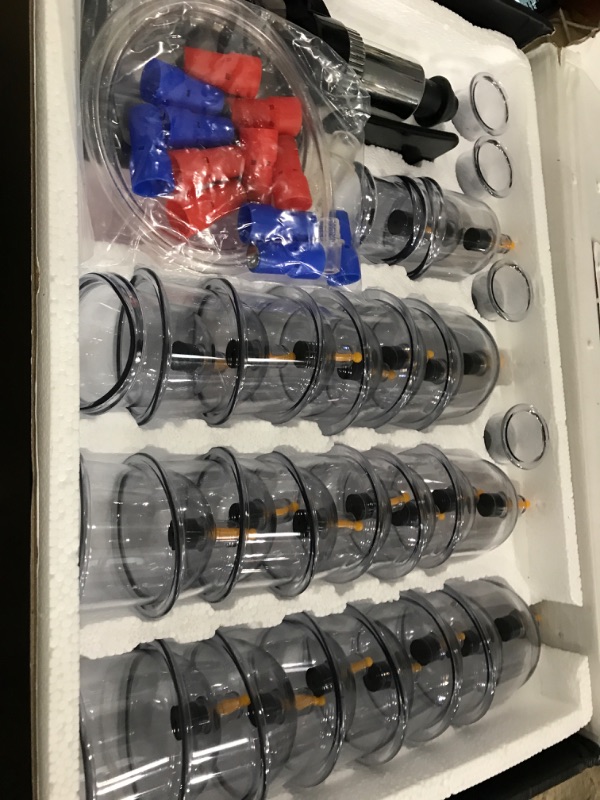 Photo 2 of Cupping Therapy Set,32 Therapy Cups Cupping Set with Pump, Professional Chinese Acupoint Cupping Therapy Sets Hijama for Cupping Massage, Muscle&Joints 32 Cups