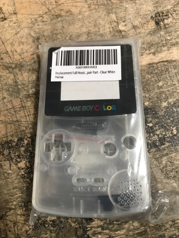 Photo 2 of Replacement Full Housing Shell Case Cover Pack with Buttons Screwdrivers for Game boy Color GBC Repair Part - Clear White