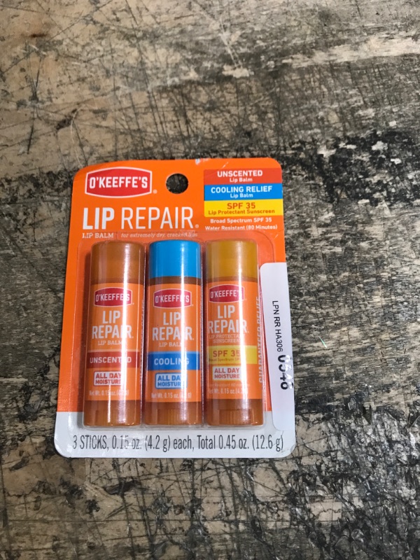 Photo 2 of *1/2026* Lip Repair Lip Balm for Dry, Cracked Lips, Stick (Pack of 3