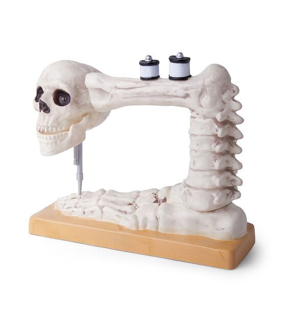 Photo 1 of 12" Halloween Animated LED Skeleton Sewing Machine by Place & Time
