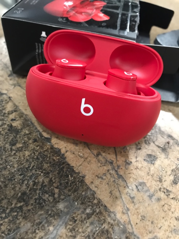 Photo 2 of Beats Studio Buds - True Wireless Noise Cancelling Earbuds - Compatible with Apple & Android, Built-in Microphone, IPX4 Rating, Sweat Resistant Earphones, Class 1 Bluetooth Headphones Red