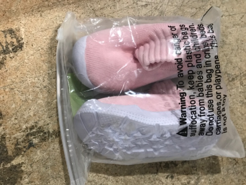 Photo 2 of MORENDL Baby Sock Shoes Toddler Walking Shoes Infant Non-Slip Slippers Boys & Girls Slip On Sneakers 15-18 Months Infant 23a#pink