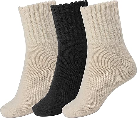 Photo 1 of BomKinta Boot Socks for Women Winter Solid Thick Warm Socks Cozy Crew Socks Christmas Gift
