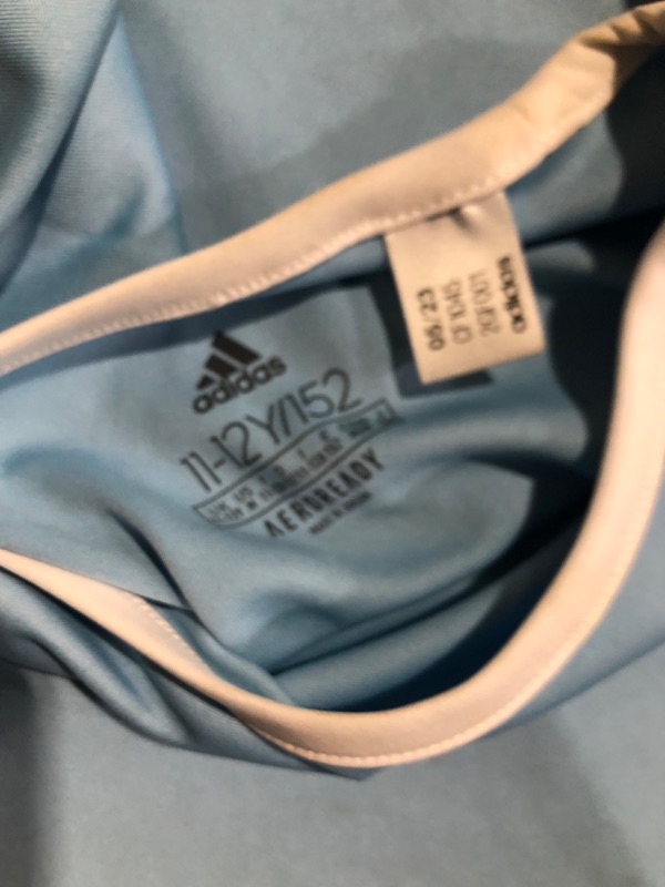 Photo 4 of **MINOR DAMAGE STAINS**
adidas Unisex-Child Entrada 18 Jersey Medium Clear Blue/White 11-12Y