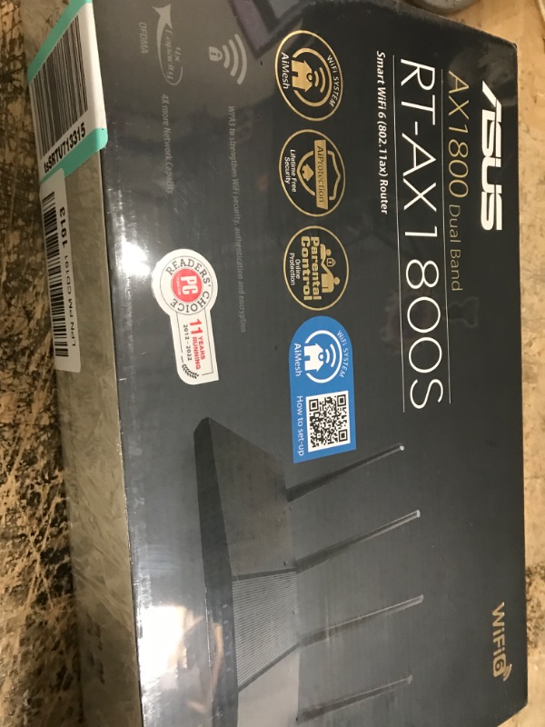 Photo 2 of ASUS RT-AX1800S Dual Band WiFi 6 Extendable Router, Subscription-Free Network Security, Parental Control, Built-in VPN, AiMesh Compatible, Gaming & Streaming, Smart Home