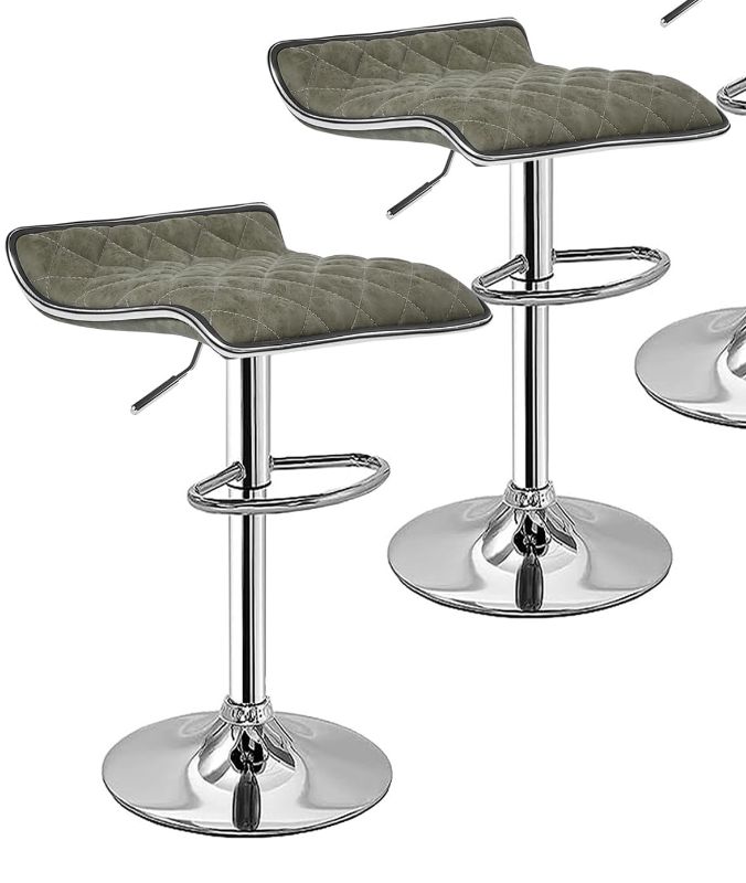 Photo 1 of **MISSING 1 STOOL**
VECELO Bar Stools Set of 2, Adjustable Bar Stools, Bar Height Stools for Kitchen Counter