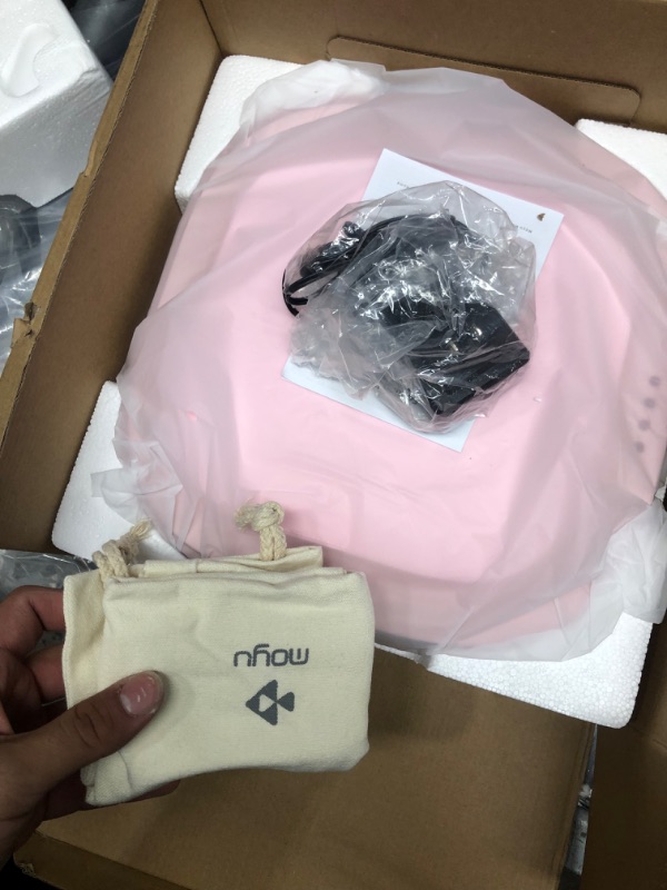 Photo 1 of Portable Washing Machine - Foldable Mini Small Portable Washer Washing Machine with Drain Basket for Apartment, Laundry, Camping, RV, Travel, Underwear, Personal, Baby - (110V-200V) - Pink *Pink - US