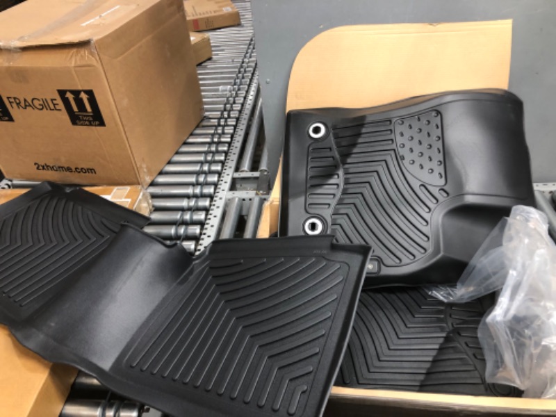 Photo 1 of OEDRO Floor Mats Compatible for 2013-2024 Toyota 4Runner / 2014-2023 Lexus GX460, Unique Black TPE All-Weather Guard Includes 1st and 2nd Row: Front, Rear, Full Set Liners
