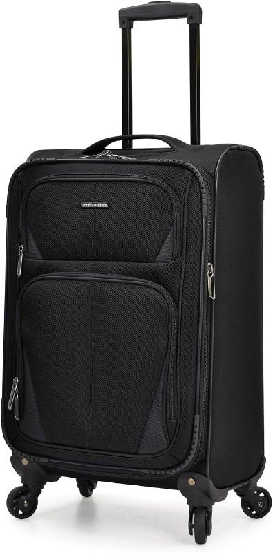 Photo 1 of U.S. Traveler Aviron Bay Expandable Softside Luggage with Spinner Wheels, Black, Carry-on 22-Inch