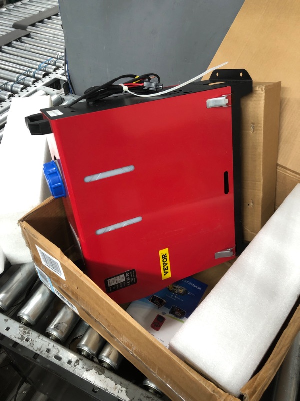 Photo 2 of (READ NOTES) VEVOR Diesel Air Heater, 12 V 5KW All in One Bunk Parking Heater, with Remote Control, LCD Thermostat Monitor, Silencer and Large Air Outlet for RV Trucks Bus and Trailer 5KW Red