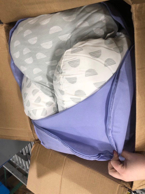 Photo 2 of Boppy Full Body Side Sleeper Pillow, Mirage White and Gray, Versatile All-Around Body Comfort for Pregnancy and Postpartum, Flex-Support Technology for Sleeping and Sitting