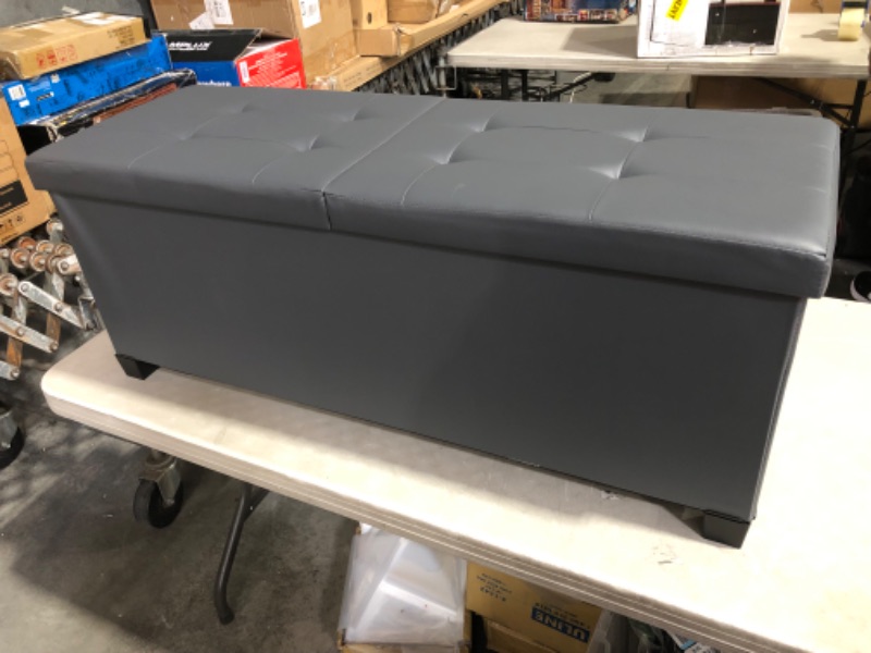 Photo 2 of ***USED - NO PACKAGING***
Folding/Collapsible Ottoman Bench, 43-In Storage Bench for Bedroom End of Bed, 15"D x 43"W x 15"H