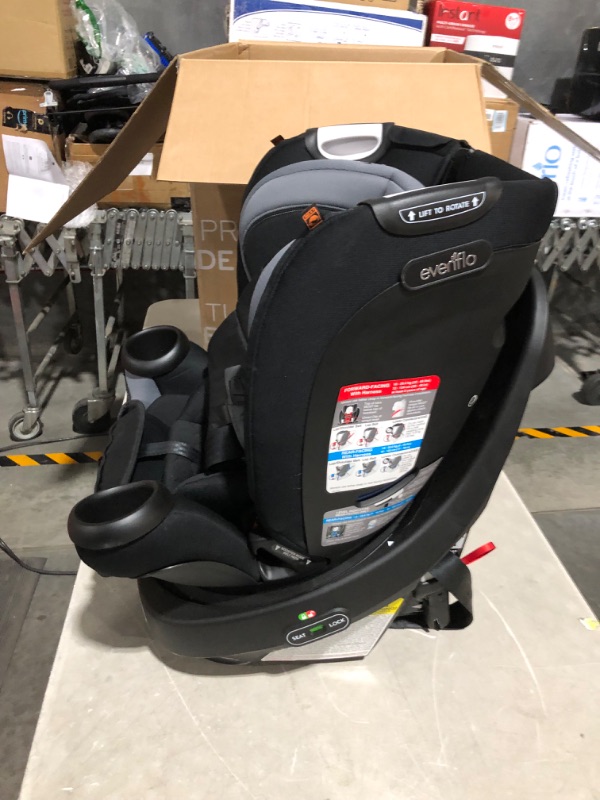 Photo 6 of ***USED AND DIRTY***
Evenflo Revolve 360 Extend All-in-One Rotational Convertible Car Seat with Quick Clean Cover - Revere