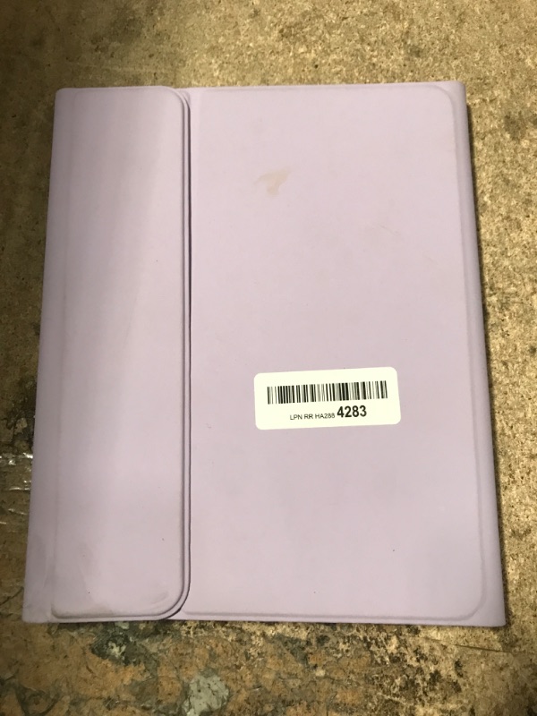 Photo 2 of iPad Air 5th 4th Generation Case with Keyboard 10.9 Inch, Slim Smart Folio Keyboard Cover with Pencil Holder for iPad Air 5th Gen 2022/Air 4th Gen 2020, Detachable Backlit Wireless Keyboard (Purple) 1-Purple