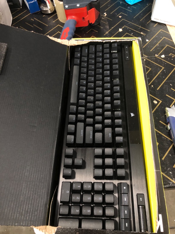 Photo 2 of Corsair K70 RGB PRO Wired Mechanical Gaming Keyboard (CHERRY MX RGB Speed Switches: Linear and Rapid, 8,000Hz Hyper-Polling, PBT DOUBLE-SHOT PRO Keycaps, Soft-Touch Palm Rest) QWERTY, NA - Black Cherry Speed- Fast K70 RGB PRO Black