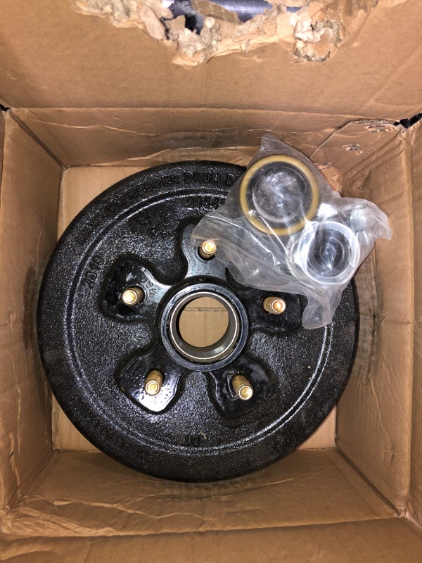 Photo 2 of JDMSPEED New Trailer Brake Hub Drum 10" X 2-1/4" Kit 5 on 4.5" Replacement for 3500 Lbs Axle - 22001K 008-247-05, 84546 Brake Drum 5 on 4.5