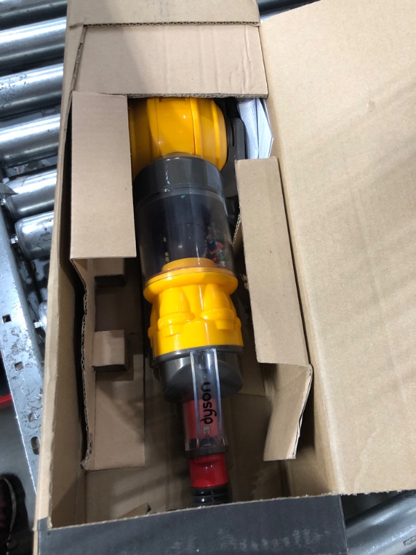 Photo 2 of Casdon Dyson Ball | Miniature Dyson Ball Replica For Children Aged 3+ | Features Working Suction To Add Excitement To Playtime Grey/Yellow