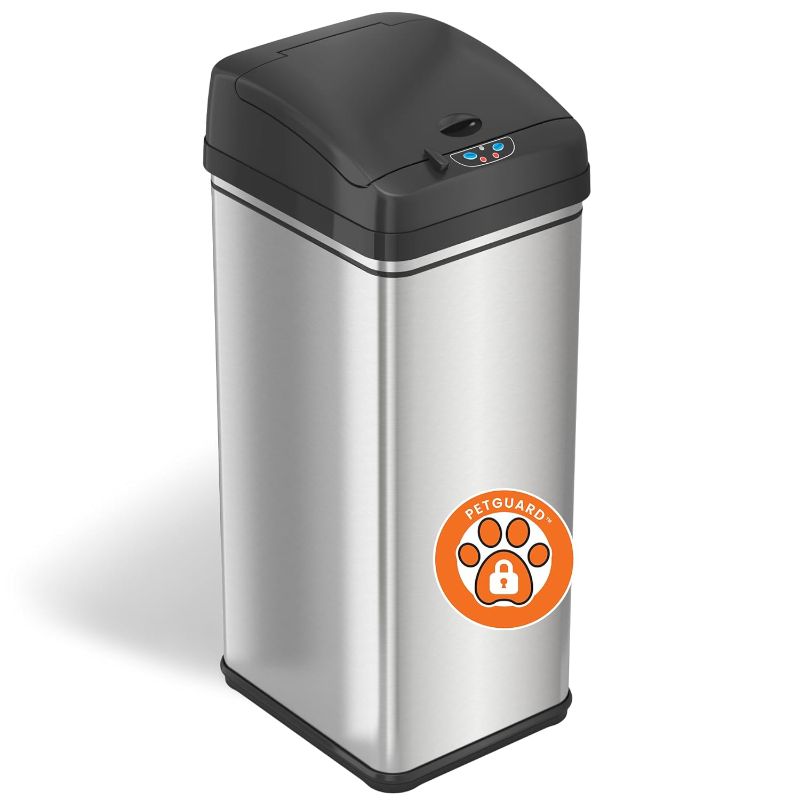 Photo 1 of ****Dirty, missing power cord**** 13 Gallon Pet-Proof Sensor Trash Can & AC Power Adapter for Automatic Sensor Trash Cans, Official and Manufacturer Certified, UL Listed, Energy Saving