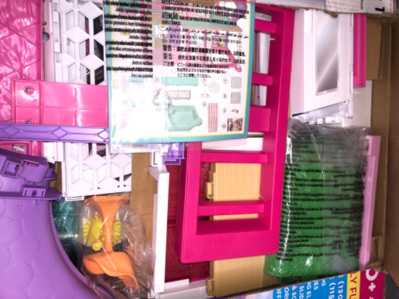 Photo 2 of Barbie Dreamhouse, Doll House Playset with 70+ Accessories Including Transforming Furniture, Elevator, Slide, Lights & Sounds Wheelchair Accessible Elevator