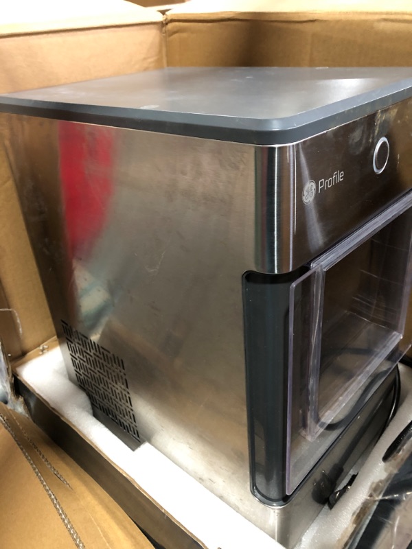 Photo 2 of ***USED AND DIRTY - DAMAGED - CRACKED - POWERS ON - UNABLE TO TEST FURTHER***
GE Profile Opal 2.0 | Countertop Nugget Ice Maker | Ice Machine with WiFi Connectivity | Smart Home Kitchen Essentials | Stainless Steel Stainless Steel Ice Maker