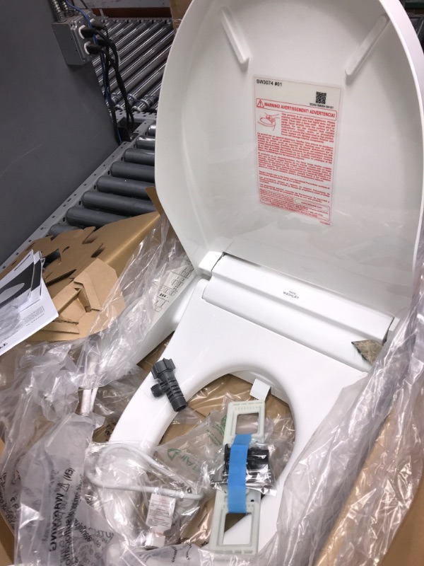 Photo 2 of **READ NOTES BELOW**TOTO SW3074#01 WASHLET C2 Electronic Bidet Toilet Seat with PREMIST and EWATER+ Wand Cleaning, Elongated, Cotton White C2 Elongated Cotton White