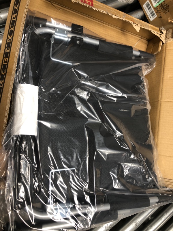 Photo 1 of ALPHA CAMP Stadium Seat Chair for Bleachers with Back & Arm Rest Black Grey