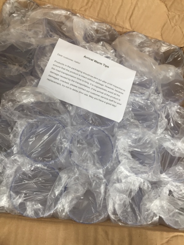 Photo 1 of Pinkunn 50 Pcs Patterned Plastic Wine Glasses Colorful Goblet Champagne Flute Glasses Vintage Style Dishwasher Safe Drinking Glasses for Wedding, Reception, Grand Event Party Supplies (Clear)